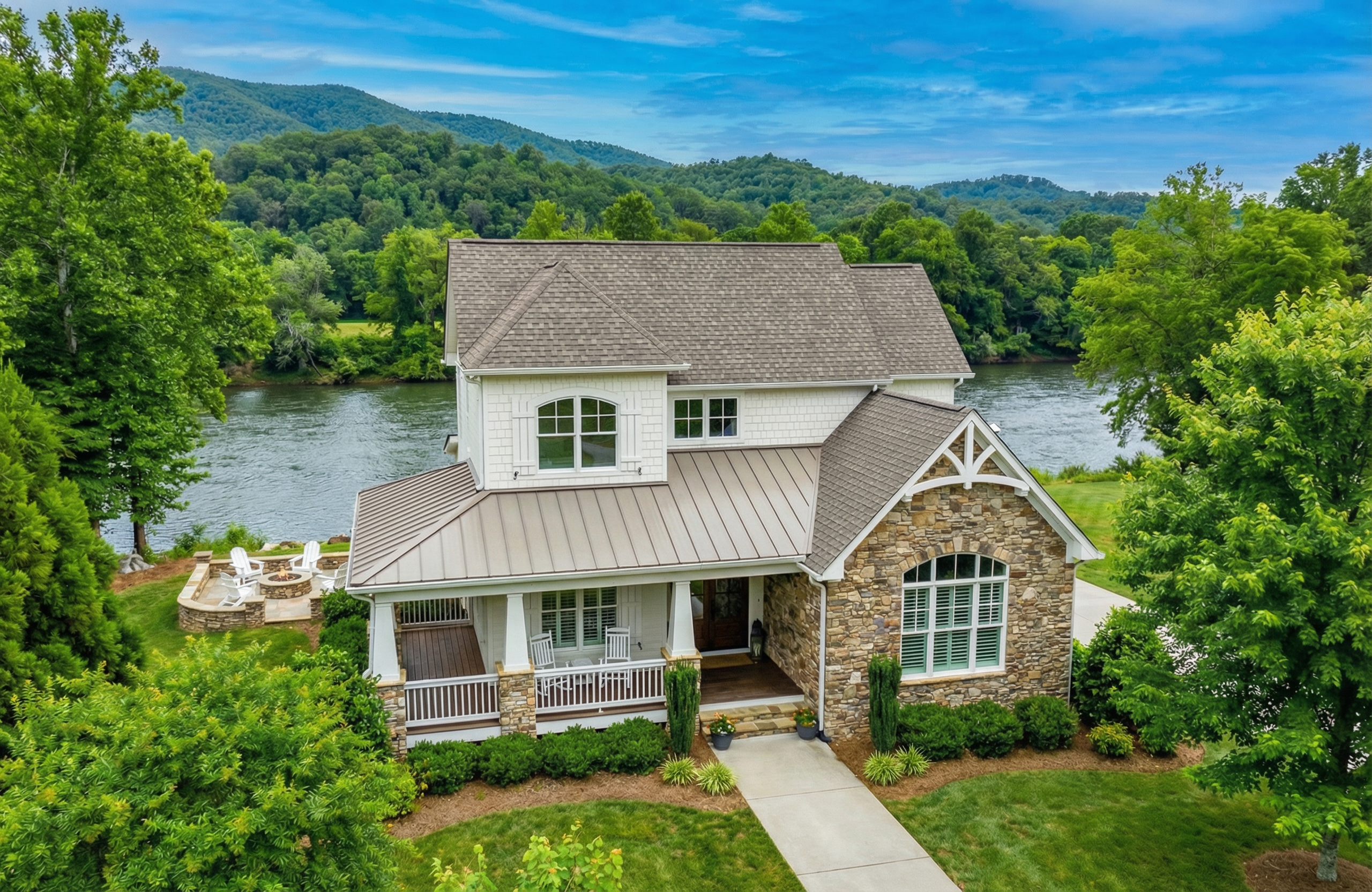 Front Elevation of this Craftsman House (#153-2015) at The Plan Collection.