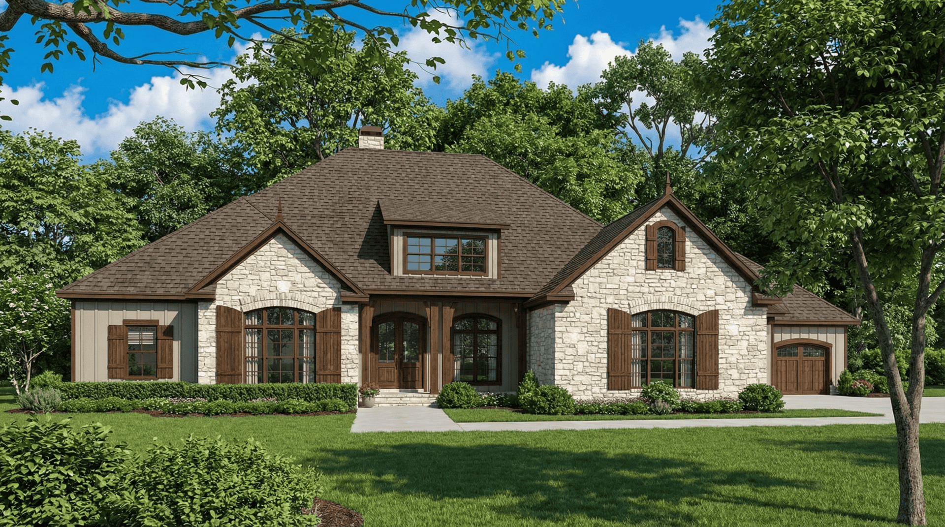 Front View of this 4-Bedroom,3548 Sq Ft Plan -153-2021
