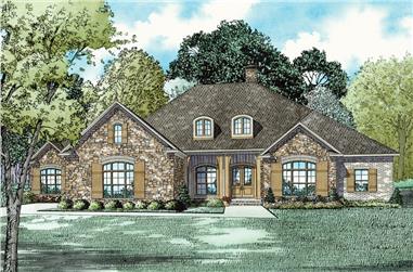 3-Bedroom, 3542 Sq Ft Ranch Home Plan - 153-2023 - Main Exterior