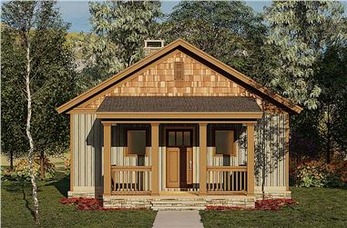 2-Bedroom, 691 Sq Ft Cottage House - Plan #153-2041 - Front Exterior