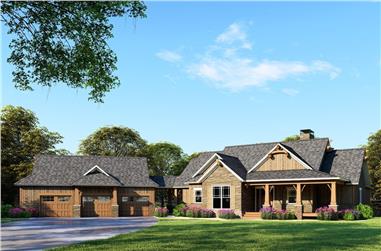 4-Bedroom, 3734 Sq Ft Country House Plan - 153-2053 - Front Exterior