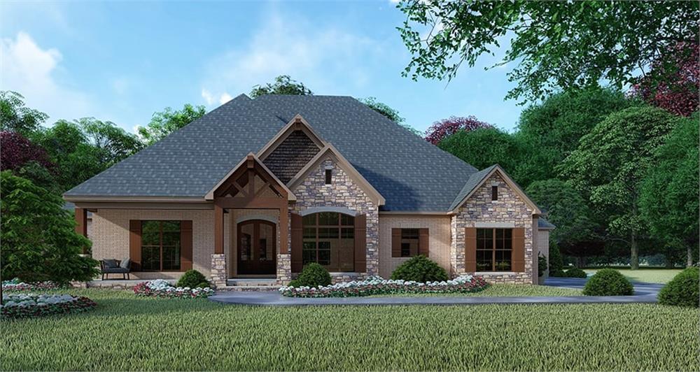 Country style home (ThePlanCollection: Plan #153-2064)