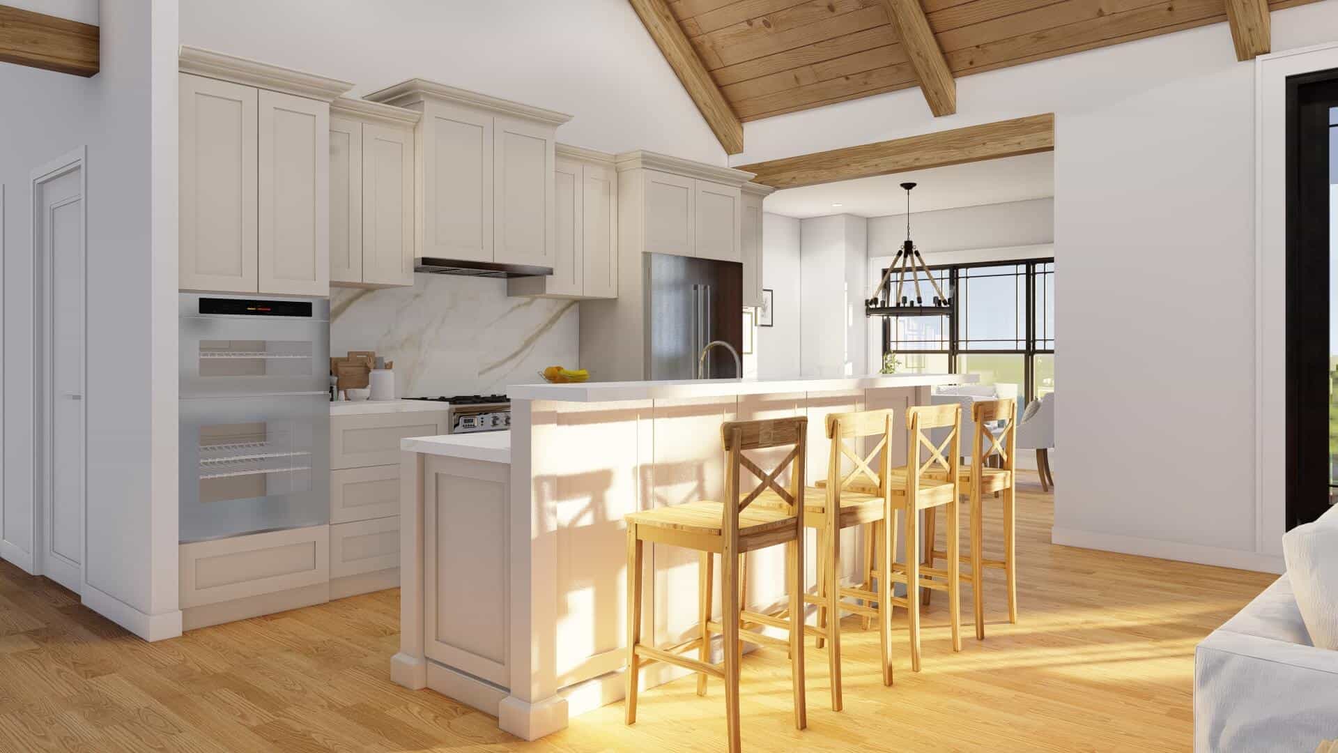 Kitchen: Kitchen Island of this 5-Bedroom,4347 Sq Ft Plan -153-2066