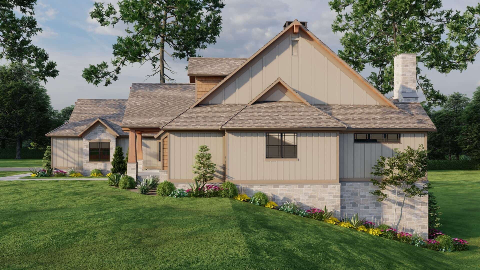 Right Side View of this 5-Bedroom,4347 Sq Ft Plan -153-2066