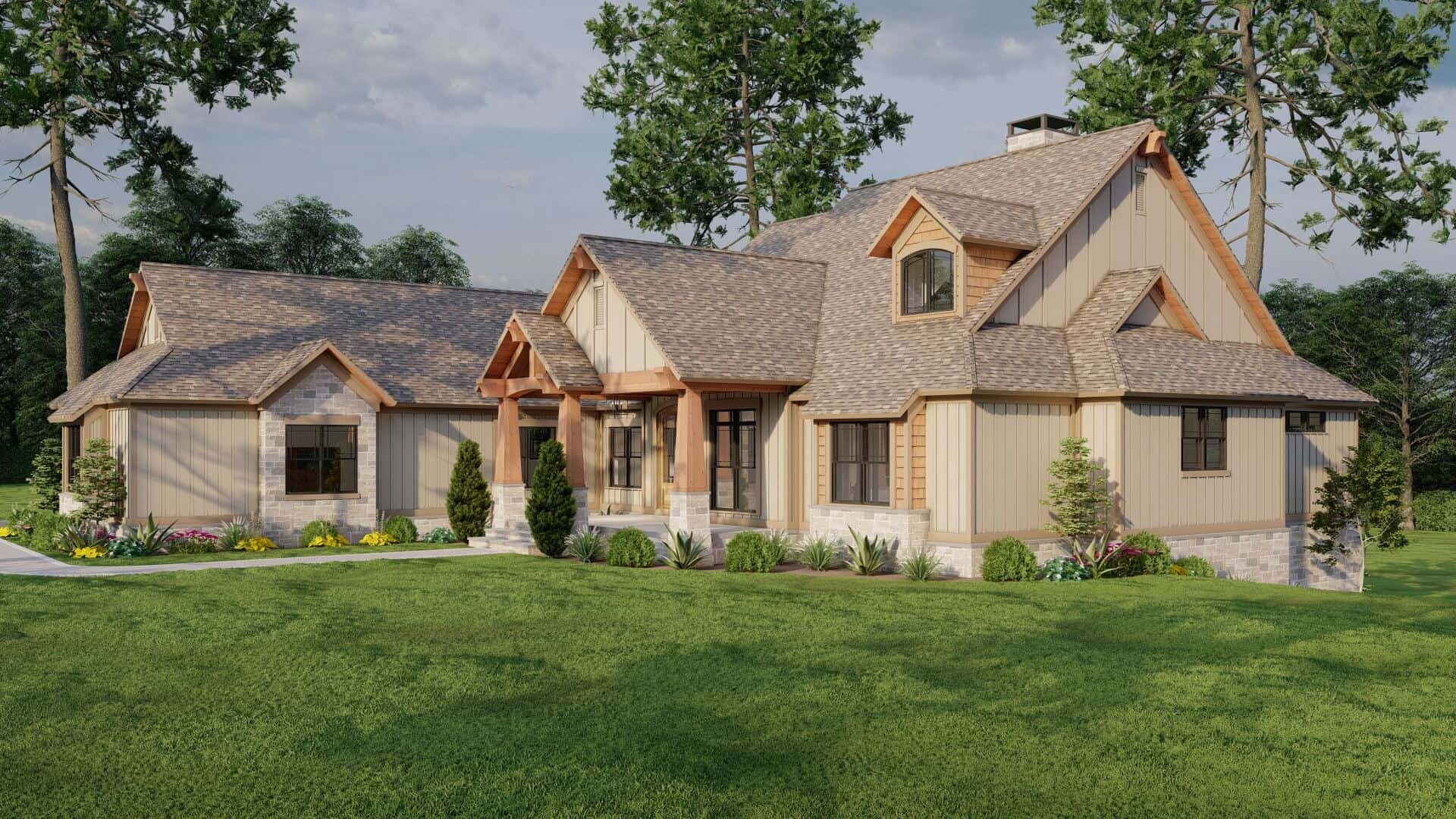 Right Side View of this 5-Bedroom,4347 Sq Ft Plan -153-2066