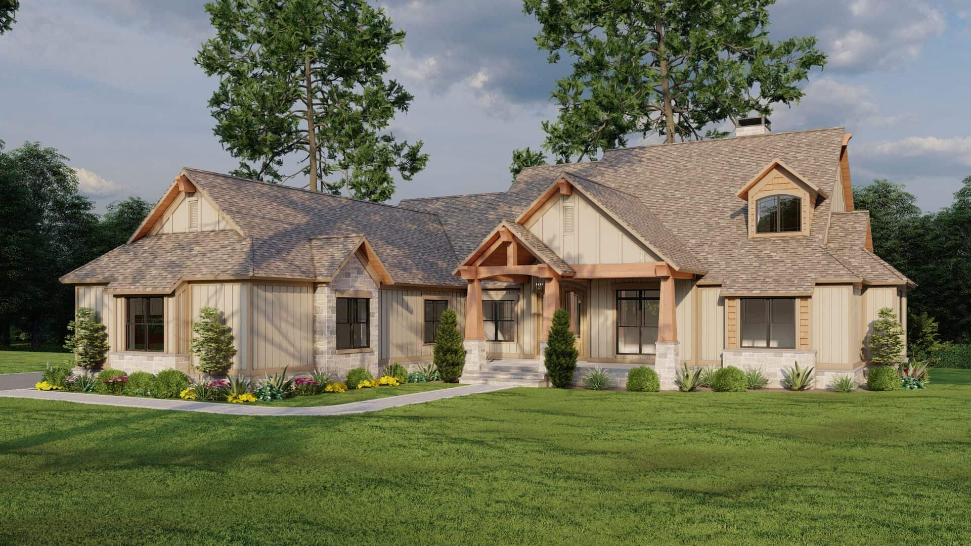 Right Side View of this 5-Bedroom,4347 Sq Ft Plan -153-2066