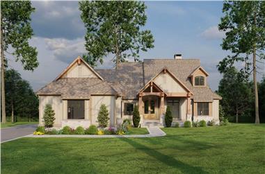 5-Bedroom, 4347 Sq Ft Country Home Plan - 153-2066 - Main Exterior