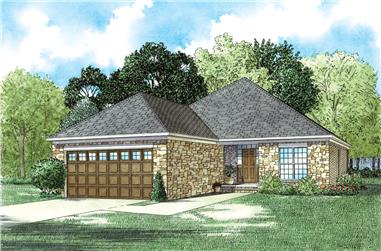 3-Bedroom, 2047 Sq Ft Southern House - Plan #153-2068 - Front Exterior