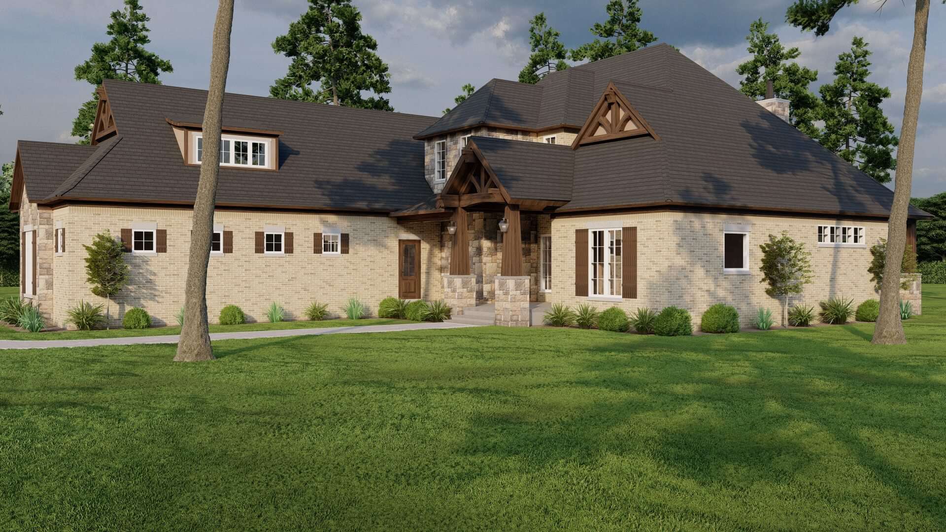 Left Side View of this 4-Bedroom,3251 Sq Ft Plan -153-2075