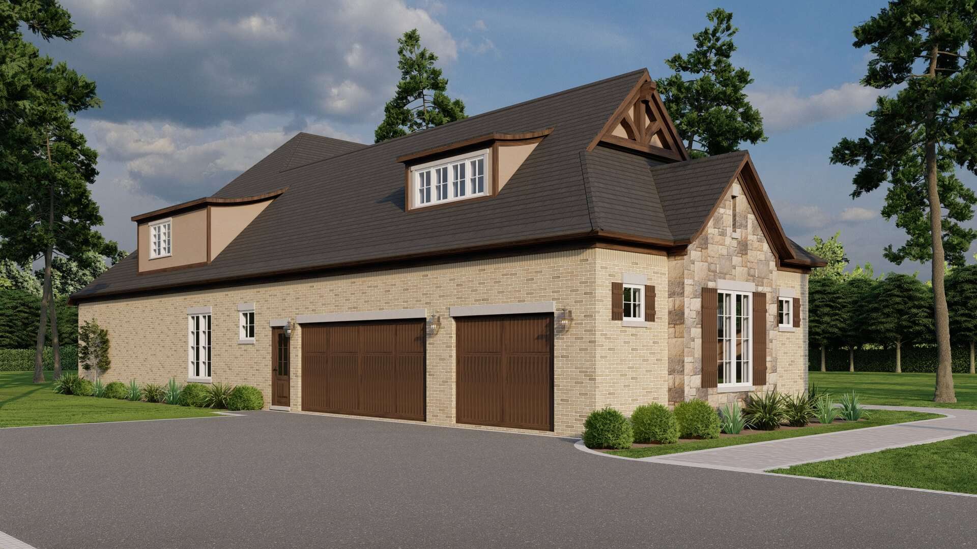 Right Side View of this 4-Bedroom,3251 Sq Ft Plan -153-2075
