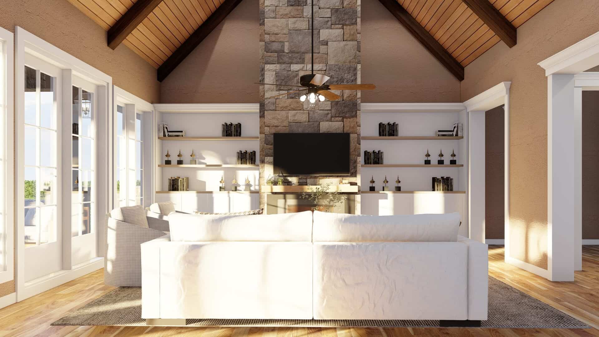 Great Room: Ceiling of this 4-Bedroom,3251 Sq Ft Plan -153-2075