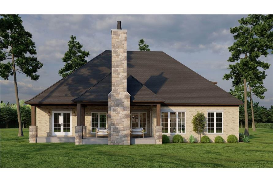 Rear View of this 4-Bedroom,3251 Sq Ft Plan -153-2075