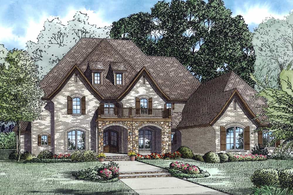 Front View of this 5-Bedroom, 4830 Sq Ft Plan - 153-2076