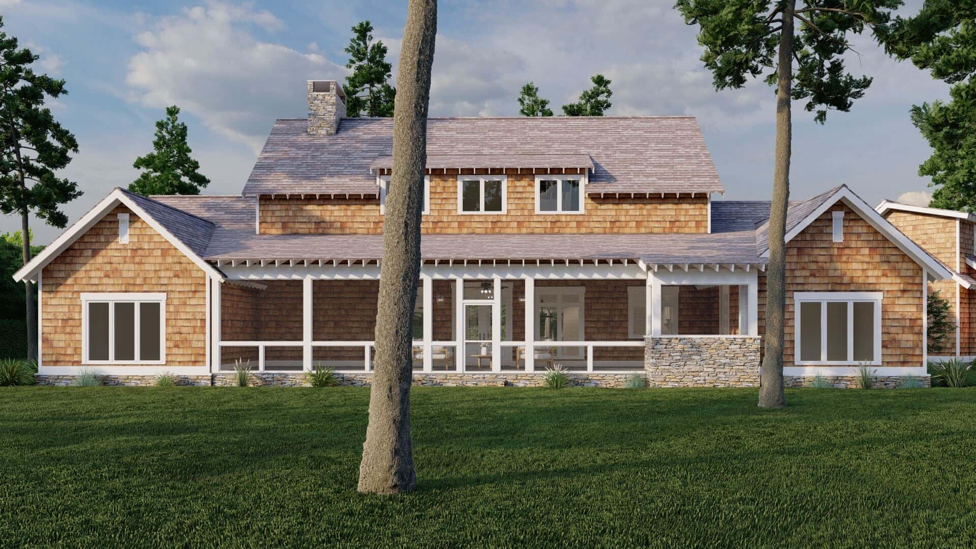 Rear View of this 3-Bedroom,3417 Sq Ft Plan -153-2080