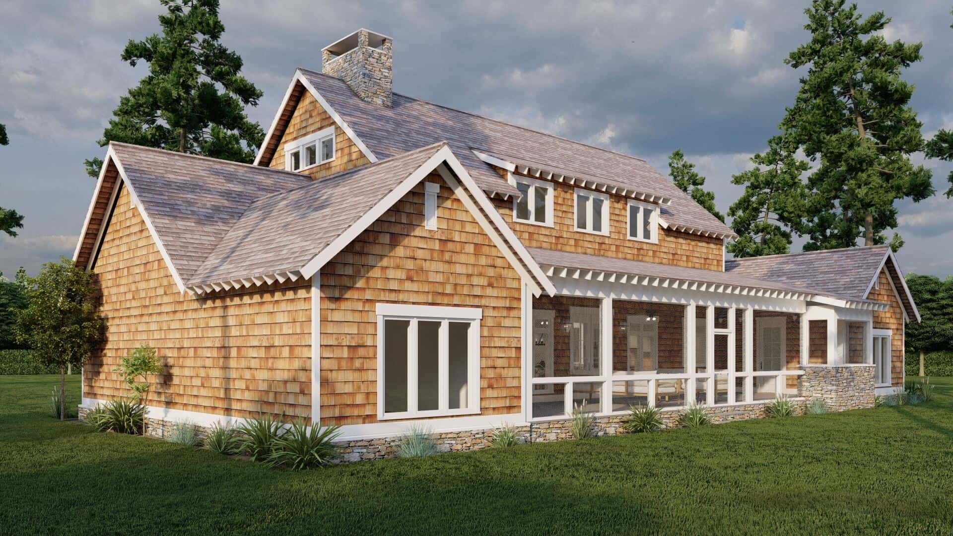 Rear View of this 3-Bedroom,3417 Sq Ft Plan -153-2080