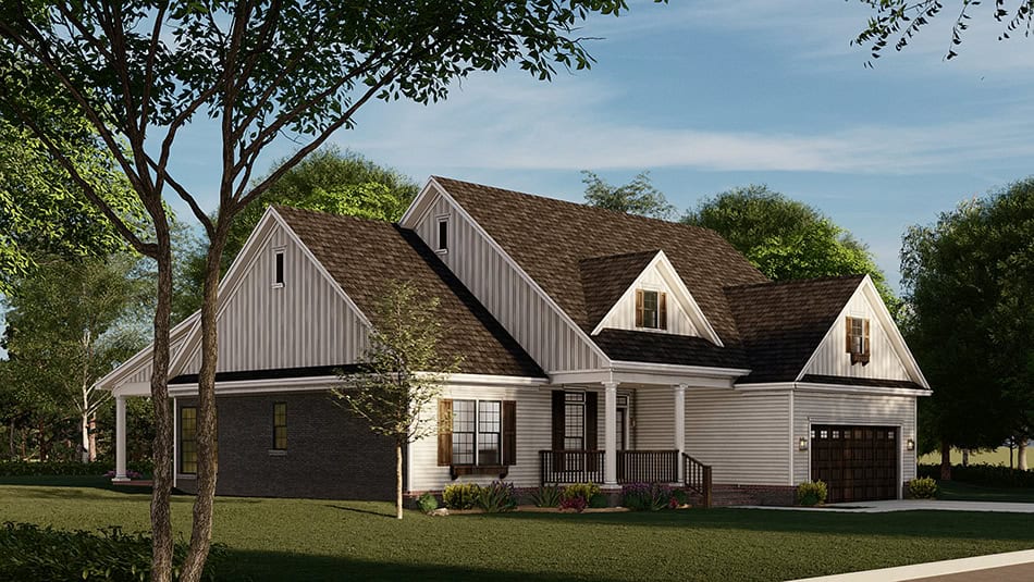 Left Side View of this 3-Bedroom,1723 Sq Ft Plan -153-2100