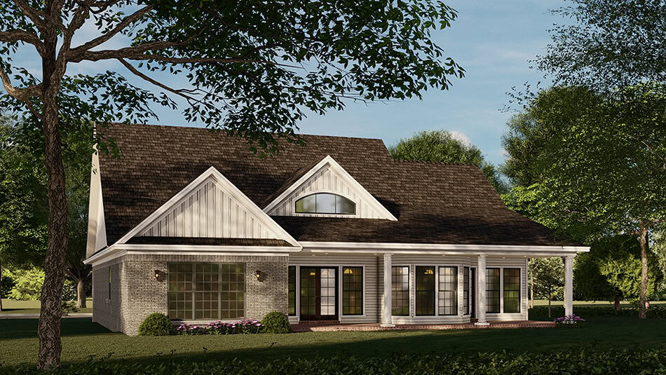 Rear View of this 3-Bedroom,1723 Sq Ft Plan -153-2100