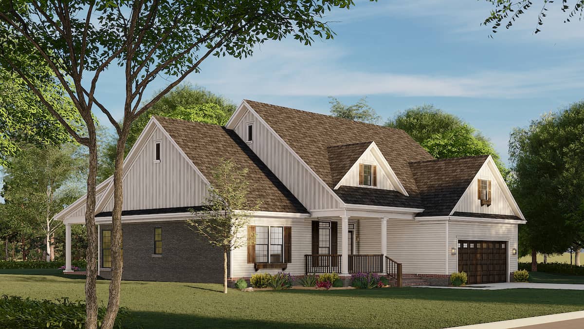 Left Side View of this 3-Bedroom, 1723 Sq Ft Plan - 153-2100