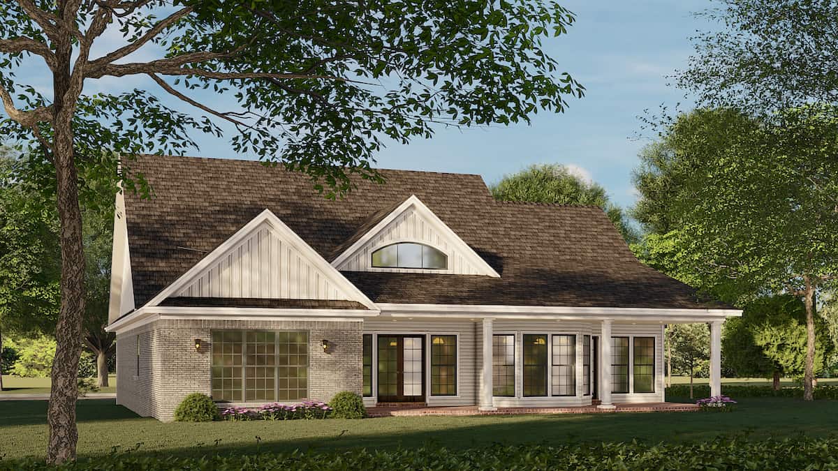 Rear View of this 3-Bedroom, 1723 Sq Ft Plan - 153-2100