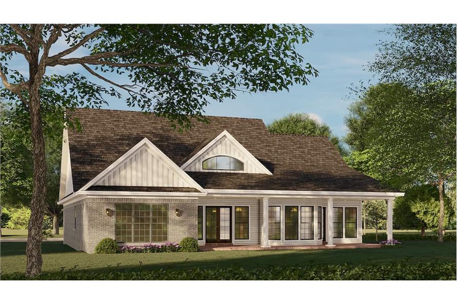 Rear View of this 3-Bedroom,1723 Sq Ft Plan -153-2100