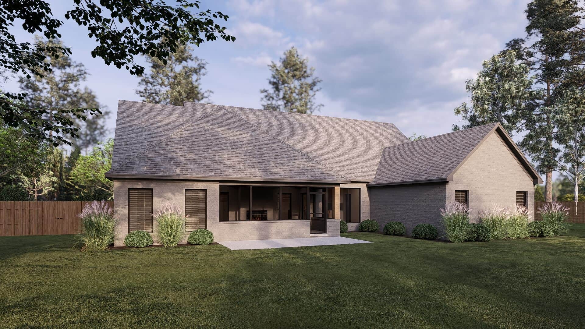 Rear View of this 4-Bedroom, 2509 Sq Ft Plan - 153-2101