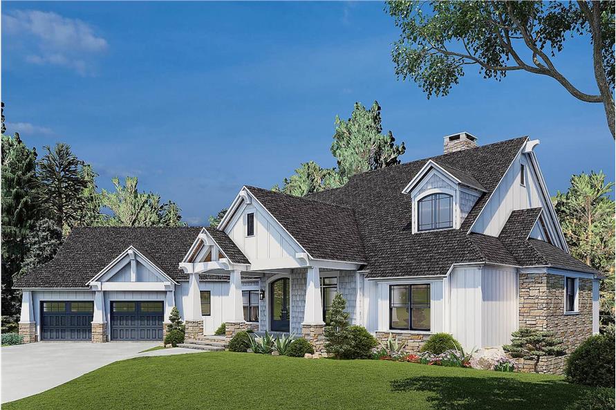 Right Side View of this 5-Bedroom, 4736 Sq Ft Plan - 153-2105