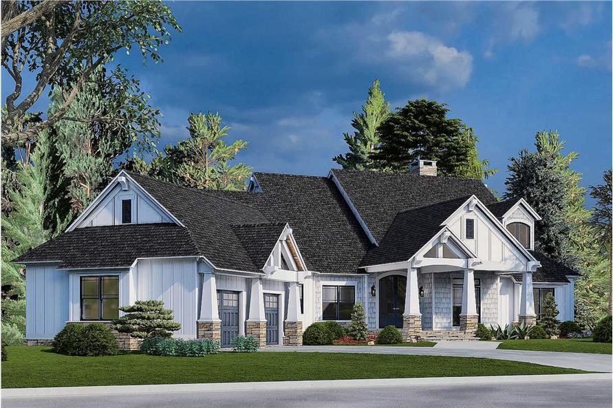 Left Side View of this 5-Bedroom, 4736 Sq Ft Plan - 153-2105