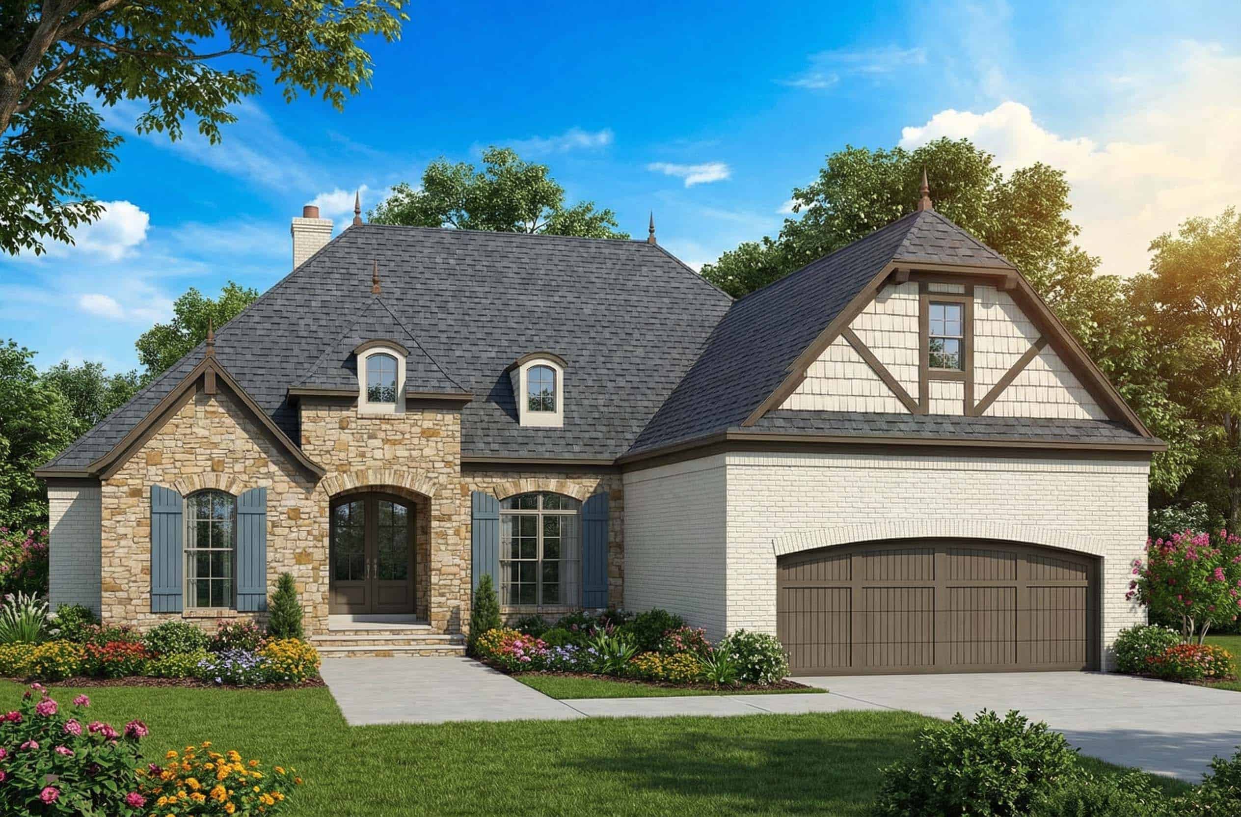 Front View of this 4-Bedroom, 2384 Sq Ft Plan - 153-2106