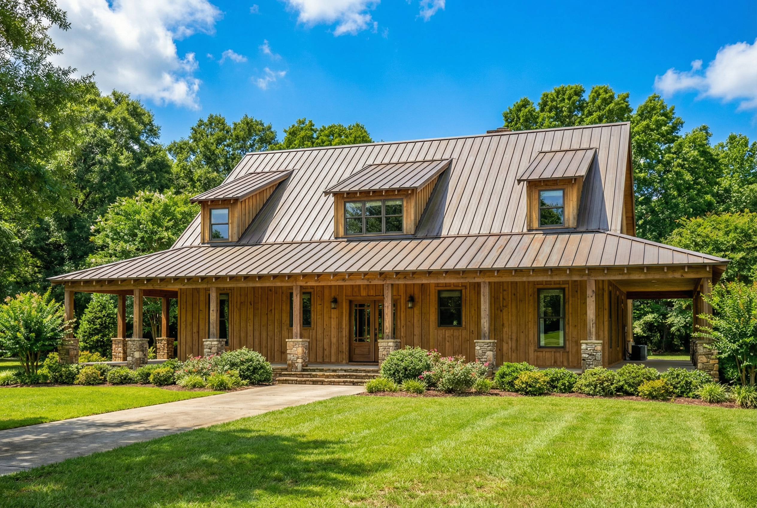 Front elevation of Farmhouse home (ThePlanCollection: House Plan #153-2111)