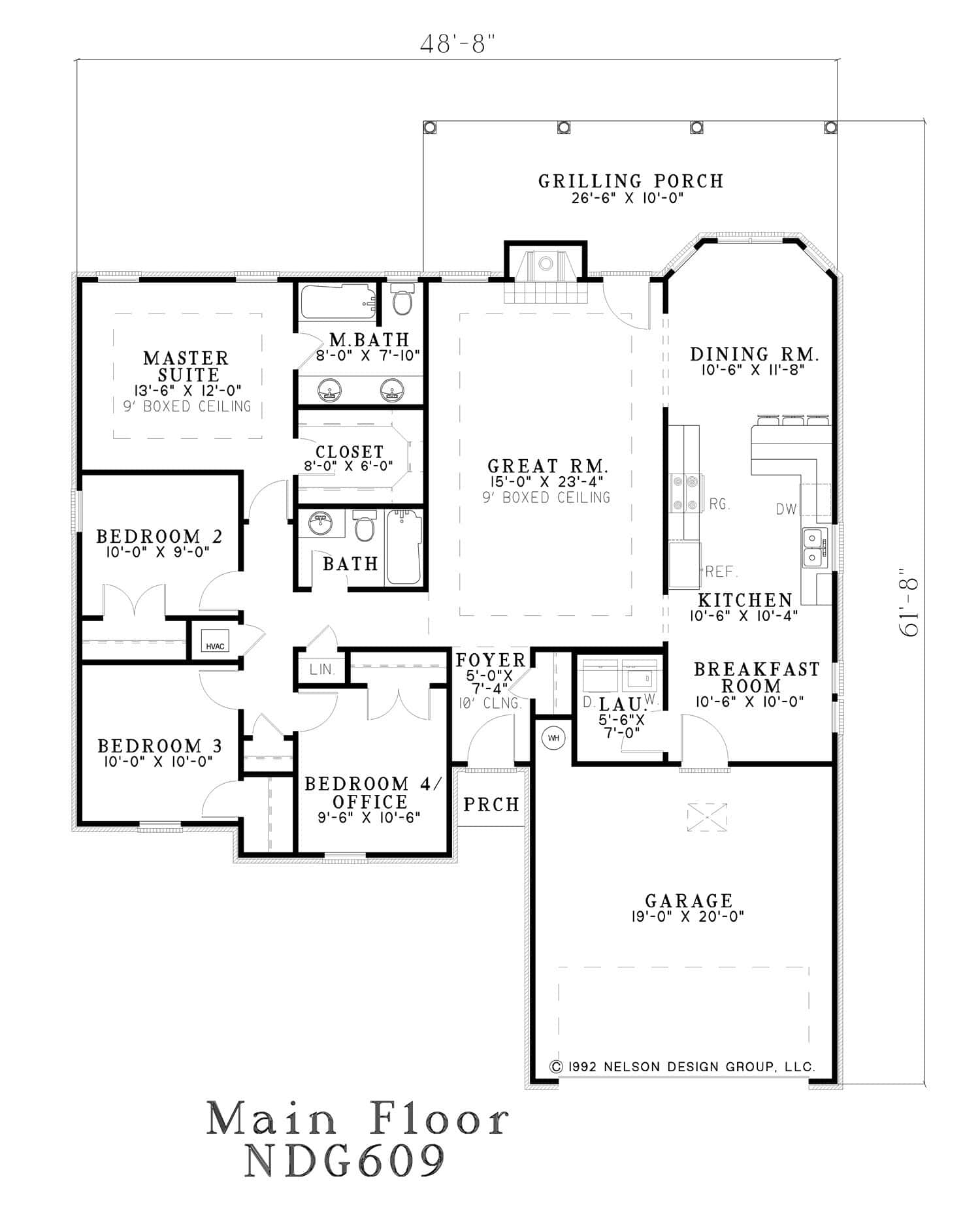 Main Level of Ranch Plan #153-2118