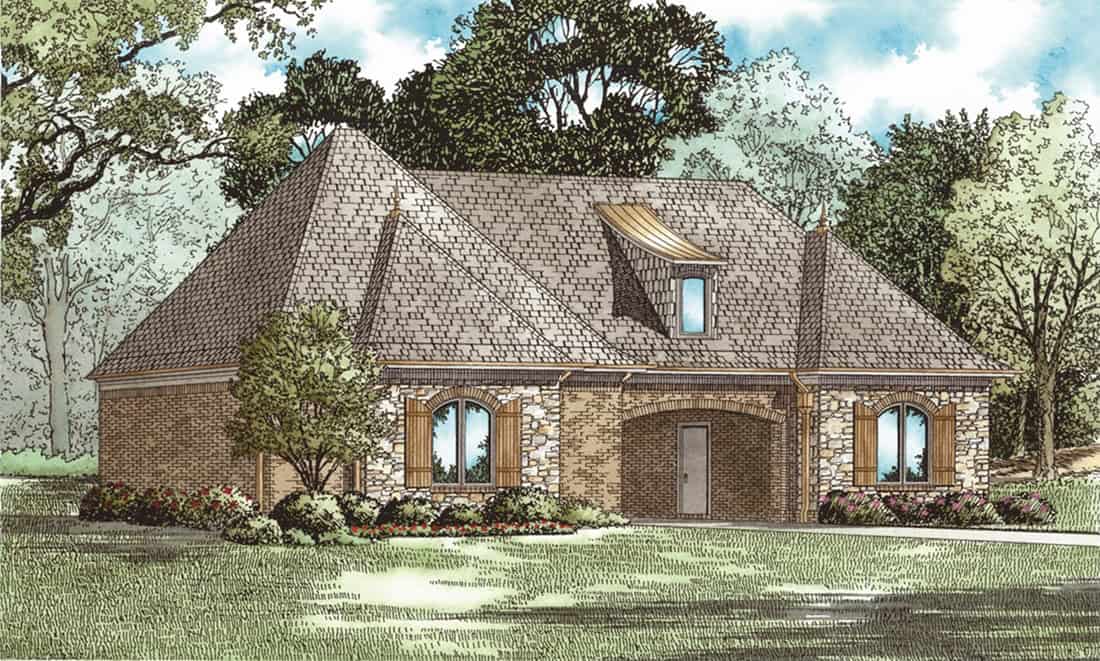 Front elevation of Garage home (ThePlanCollection: House Plan #153-2131)
