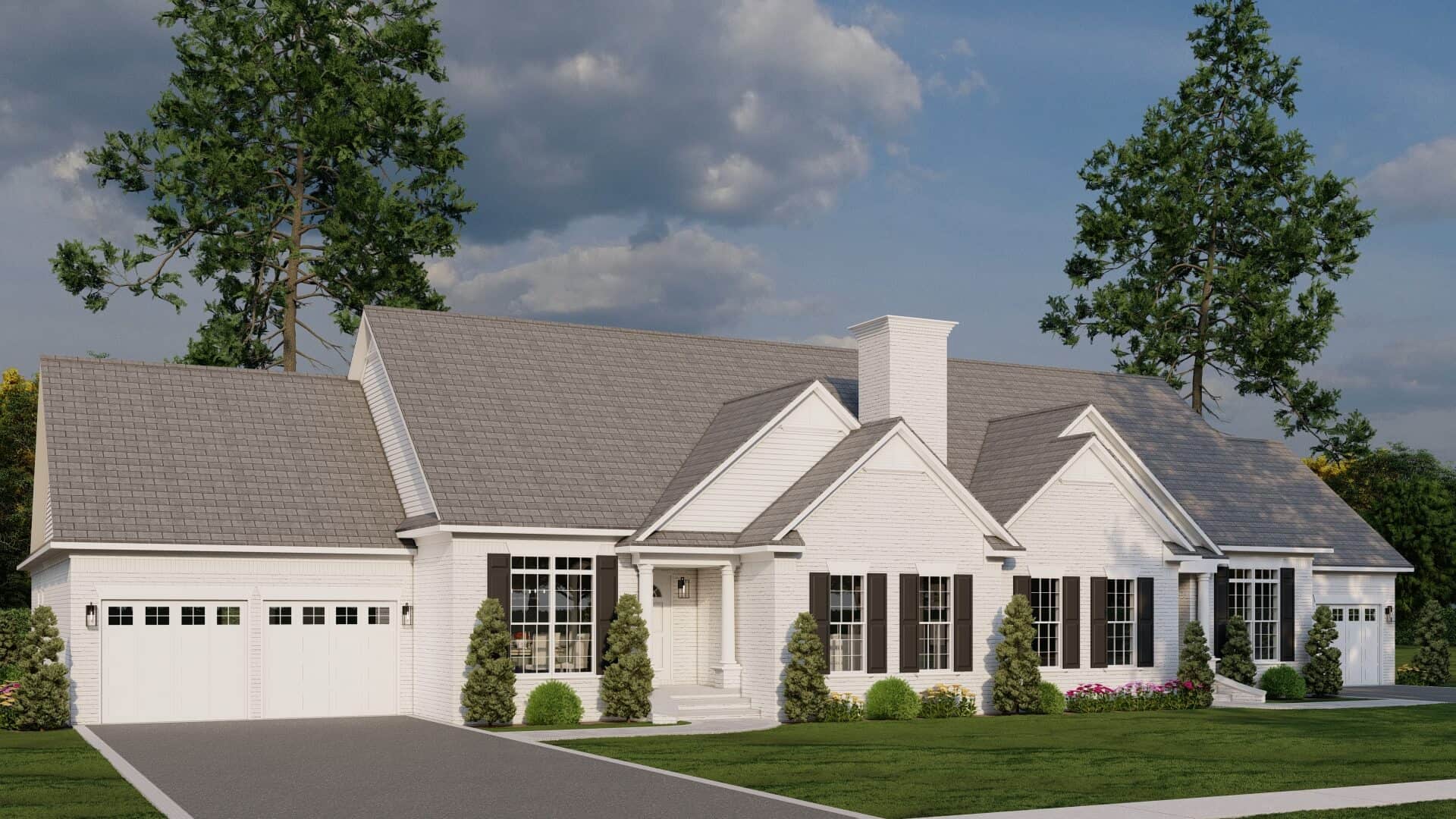 Left Side View of this 3-Bedroom,1714 Sq Ft Plan -153-2136