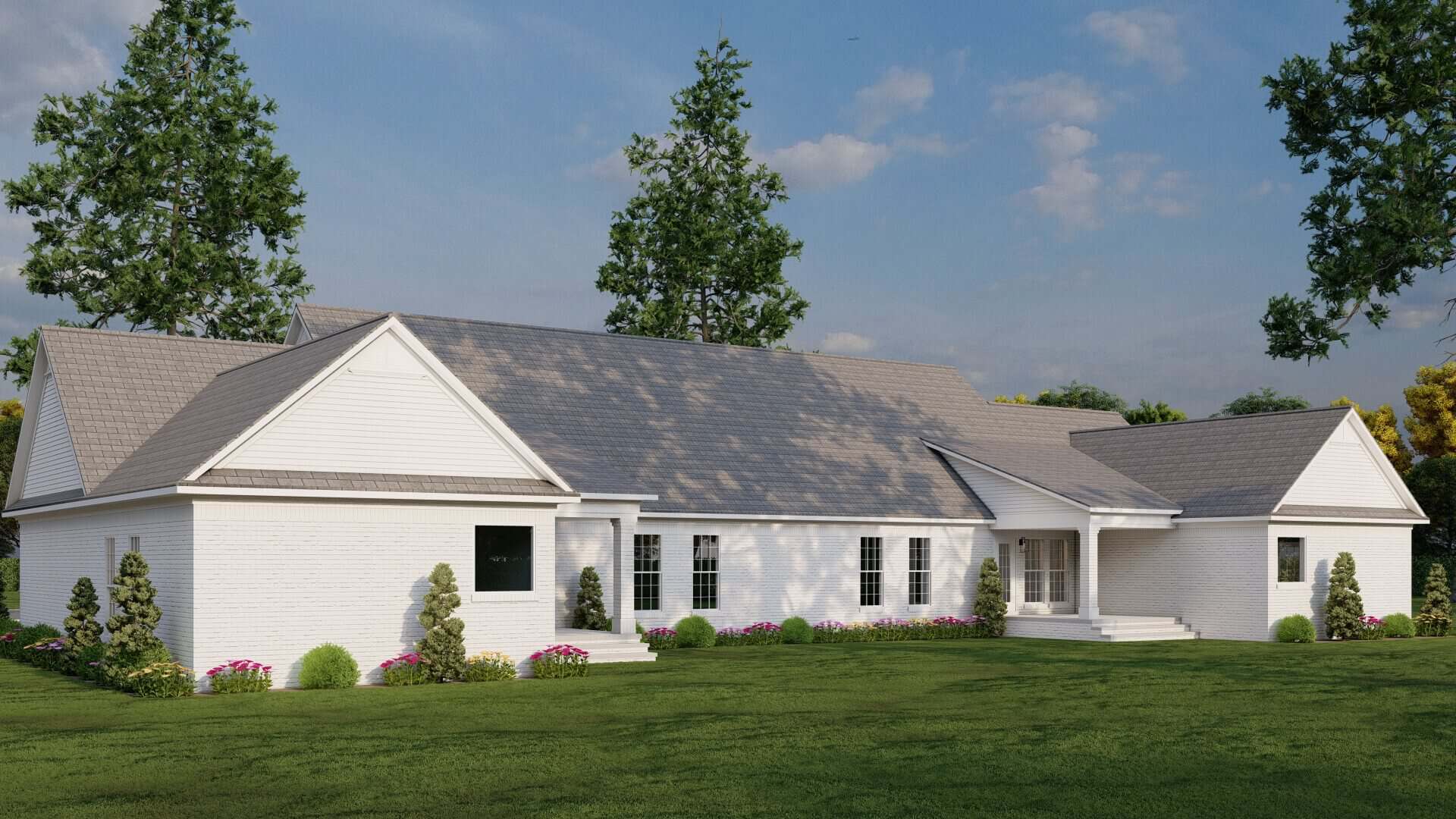 Rear View of this 3-Bedroom,1714 Sq Ft Plan -153-2136