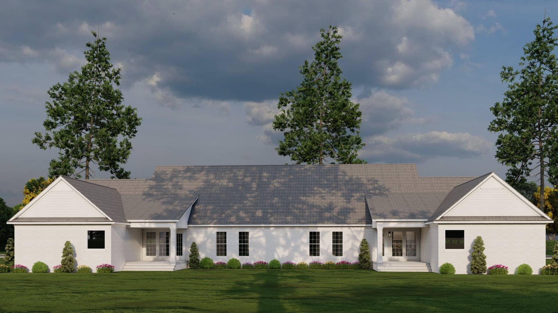 Rear View of this 3-Bedroom,1714 Sq Ft Plan -153-2136