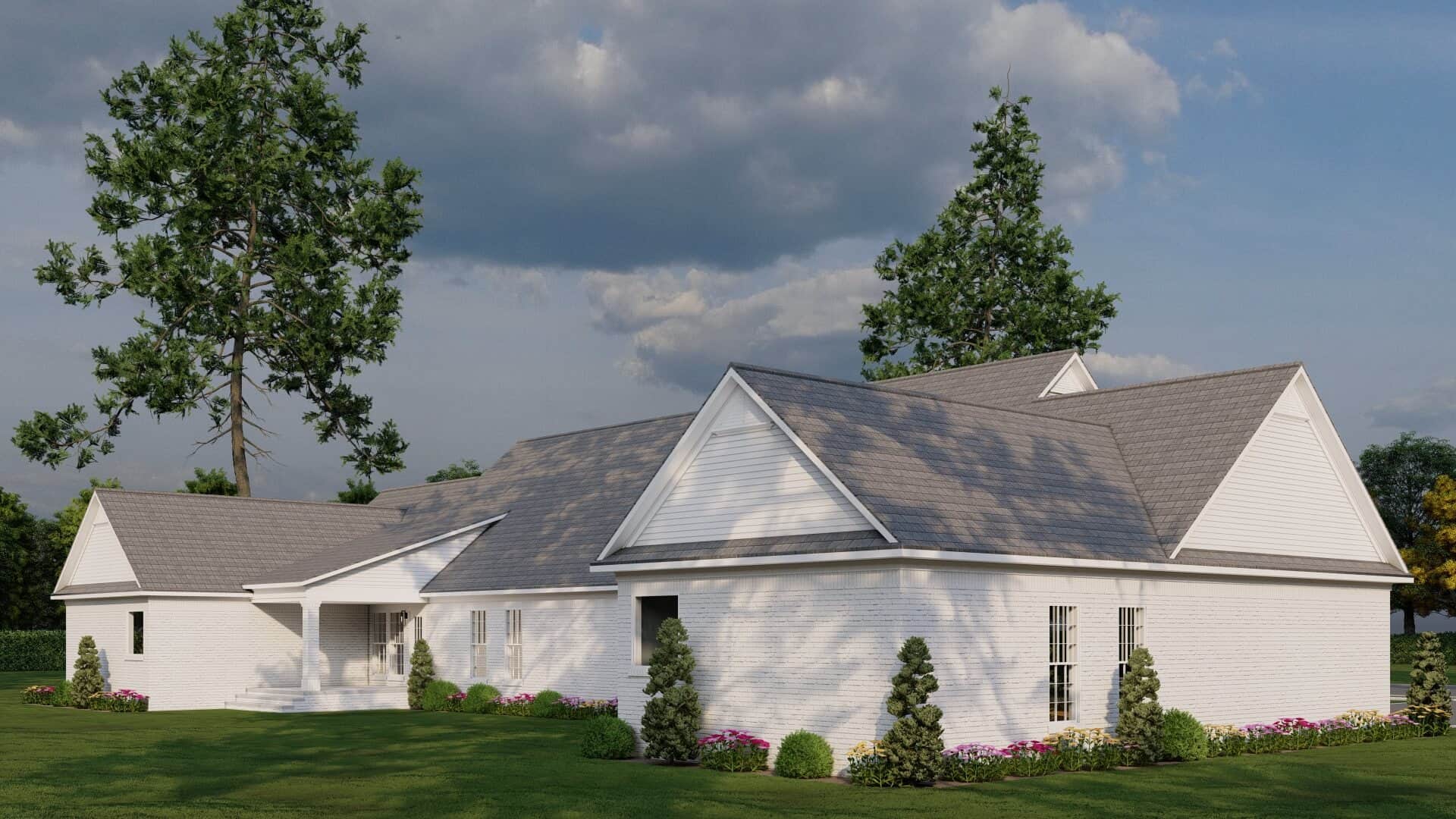 Rear View of this 3-Bedroom,1714 Sq Ft Plan -153-2136
