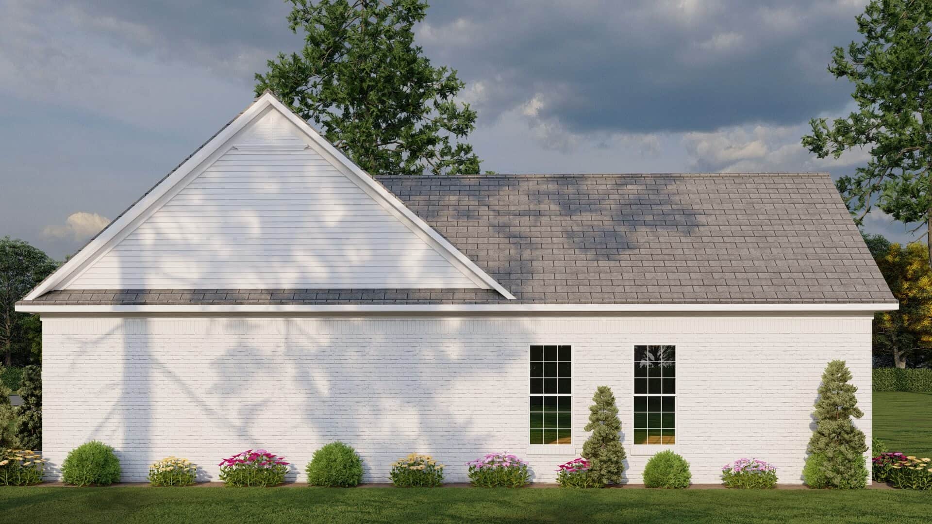 Rear View of this 3-Bedroom,1714 Sq Ft Plan -153-2136