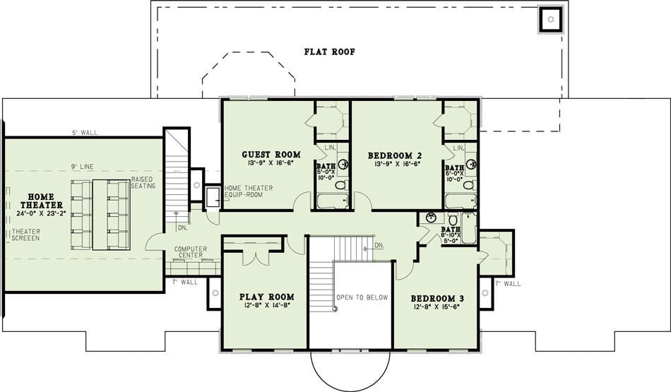 Upper Level of Colonial Plan #153-2140