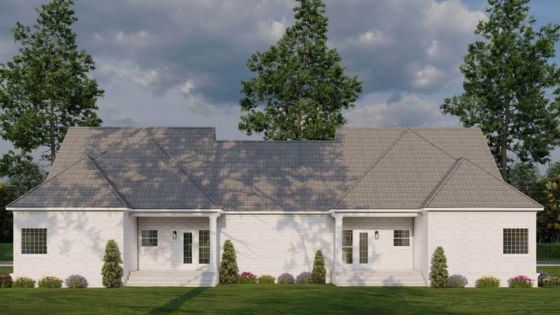 Rear View of this 3-Bedroom,1683 Sq Ft Plan -153-2144