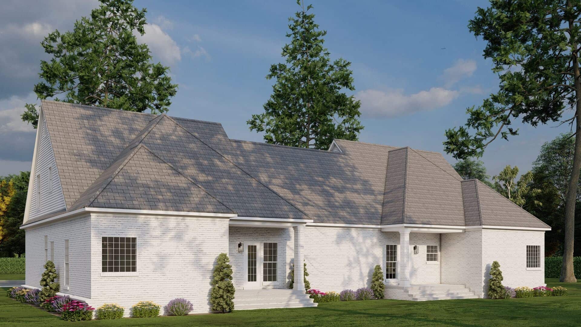 Rear View of this 3-Bedroom,1683 Sq Ft Plan -153-2144