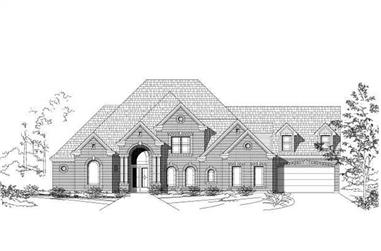 4-Bedroom, 5093 Sq Ft Luxury House Plan - 156-1006 - Front Exterior