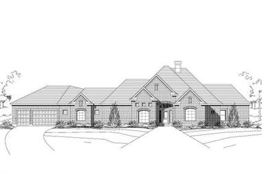 4-Bedroom, 2804 Sq Ft Ranch House Plan - 156-1007 - Front Exterior