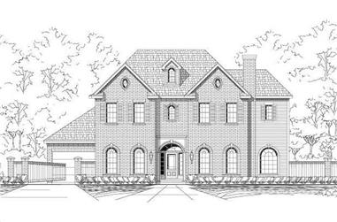 4-Bedroom, 5021 Sq Ft Luxury House Plan - 156-1032 - Front Exterior