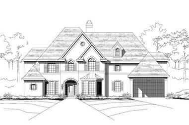 4-Bedroom, 4706 Sq Ft Luxury House Plan - 156-1036 - Front Exterior