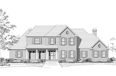 4-Bedroom, 4877 Sq Ft Luxury House Plan - 156-1039 - Front Exterior
