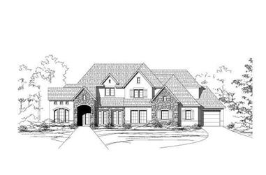 5-Bedroom, 5095 Sq Ft Country Home Plan - 156-1047 - Main Exterior