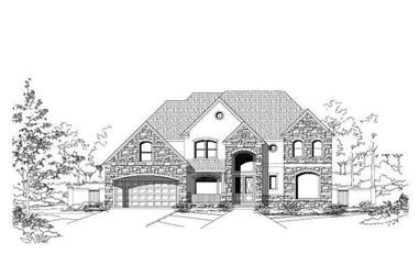 5-Bedroom, 5001 Sq Ft Country Home Plan - 156-1049 - Main Exterior