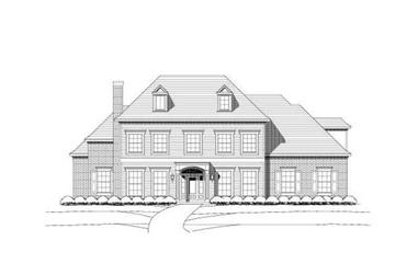 5-Bedroom, 5095 Sq Ft Luxury House Plan - 156-1052 - Front Exterior