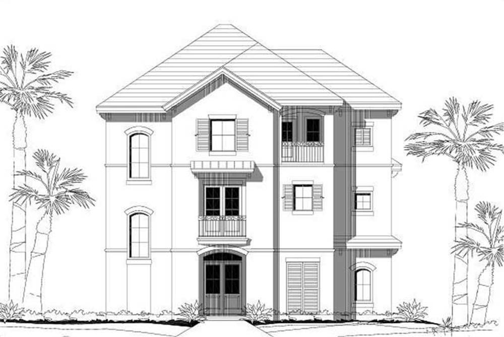 Front elevation of Coastal home (ThePlanCollection: House Plan #156-1062)