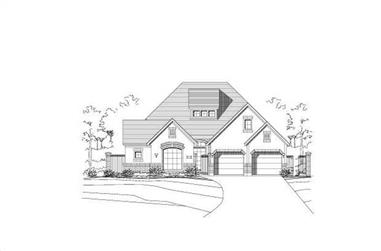 4-Bedroom, 3078 Sq Ft Ranch House Plan - 156-1066 - Front Exterior