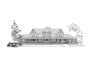 5-Bedroom, 5856 Sq Ft Country Home Plan - 156-1074 - Main Exterior